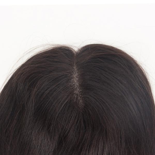 Natural Virgem Real Remy Ladies Perucas de Toupee Feminino Substituição de Cabelo Humano Topper de renda transparente