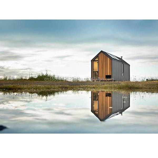 Modern Design Prefab House Wall 75mm Wave Sandwich Panel 20ft Foldable Container House on Wheels