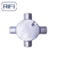 Caixa de junção GI circular de ferro maleável de 4 vias Caixa de armazenamento de metal elétrico