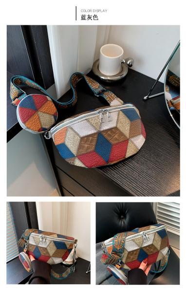 AUTUMN AND WINTER RETRO CROSSBODY BAG BAG FEMALE BAG FASHION CHEST CROSSBODY BAG NEW NICHE DESIGN MOBILE PHONE RETRO FAN