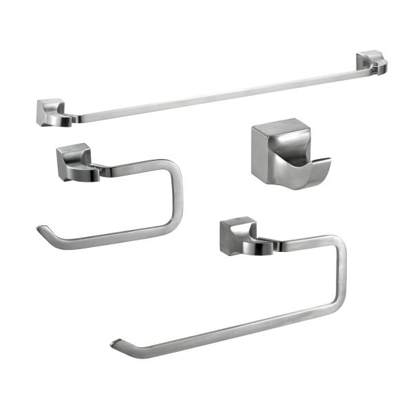 Stainless Steel Bathroom Hardware Sets Towel Rack 4 Pcs Hotel Accessories