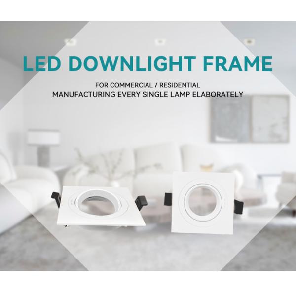 Commercial Square Recessed Spotlight Frame with 20° Tilt and Rotating Housing