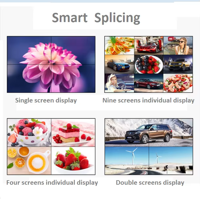 3*3 LCD Splicing Screen 49 55 Inch LCD Video Wall Narrow Bezel 3.5 mm Indoor LCD Video Wall Panel Display