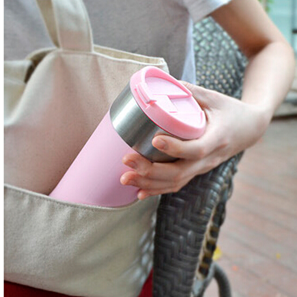 Double Wall Stainless Steel Coffee Cup Thermos Mug Insulation Against Hot Cups 400 ML