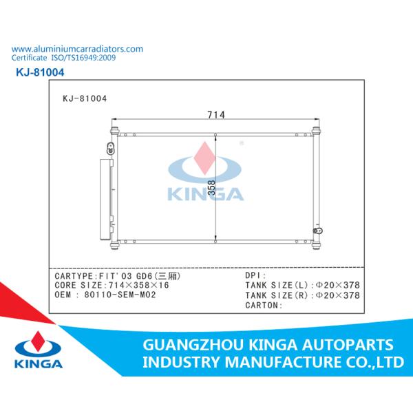 High Performence Auto Condensor Of FIT'03 GD6 OEM 80110-SEM-M02