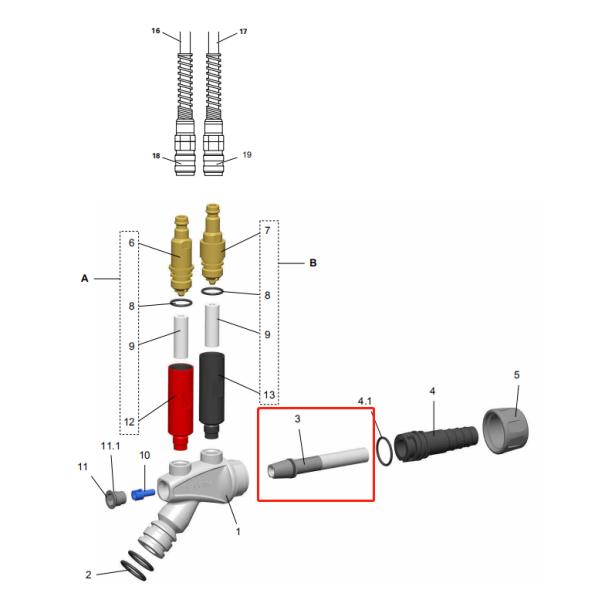 1006485 Powder Coating Parts Injector Insert Sleeve