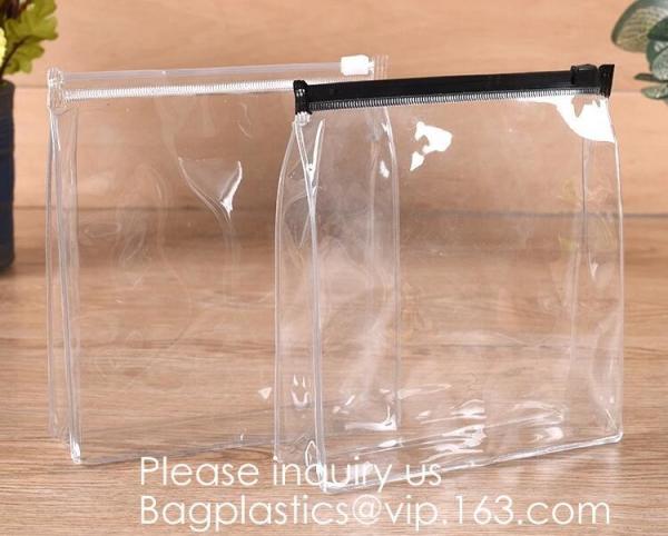 Flat Type Clear Frosted Pvc/Eva Cosmetic Bag With Sewn Zipper,Brush Bag Makeup Wash Bag,Stylish, Practical, Portable, Co