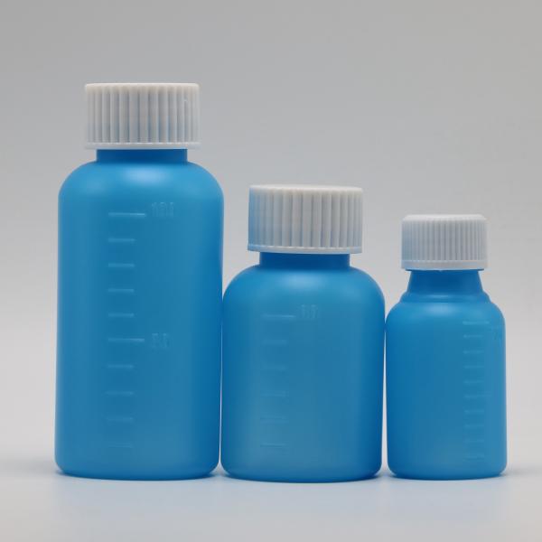 Botella de pastillas de medicina líquida HDPE de 30 ml / 1 oz / 1 cc con tapa CRC e impresión en pantalla