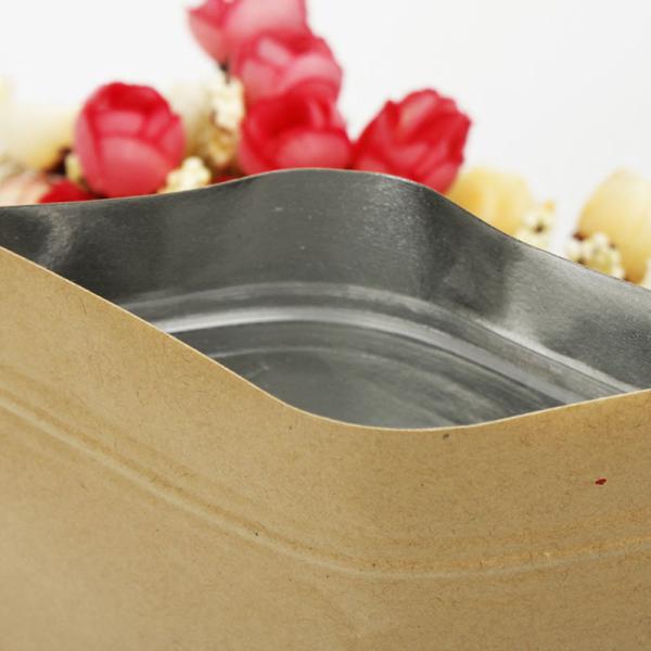 food grade kraft paper dried fruit packaging bag zipper seal bag for food packing