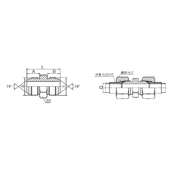 Professional Hydraulic Fittings And Adapters Sae Tube Fittings Cr6 Plated