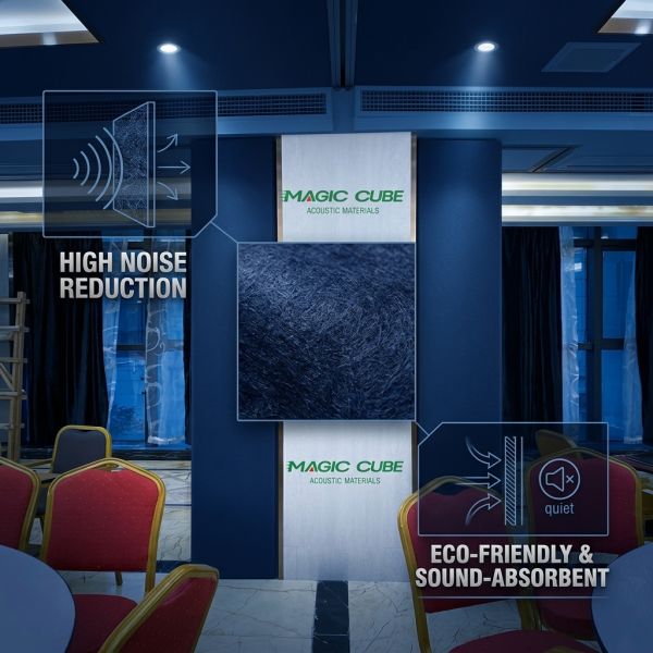 Polyester Fiber Acoustic Panel 600x1200mm 24mm Sound Absorbing Wall Board for University Lecture Hall Interior Decoration
