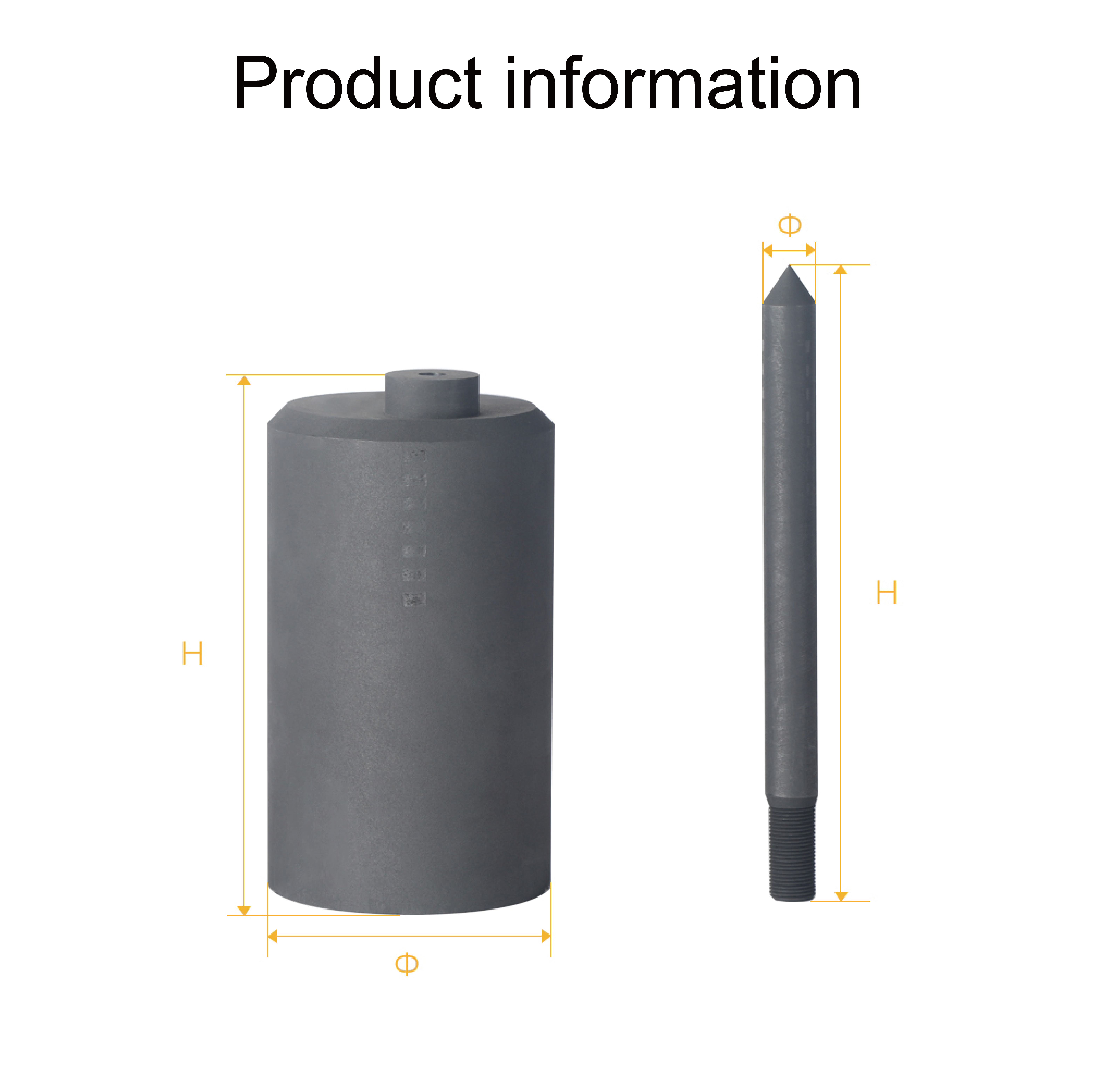 Graphite Casting Crucible & Stopper For VPC063