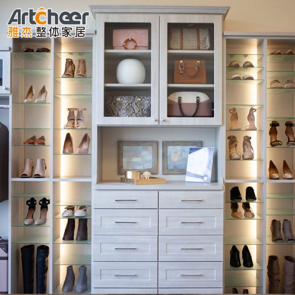Adjustable Height Customized Size Eco-Friendly Material Shoes Cabinet and Shoe Rack for Modern Homes