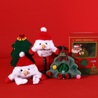 Chapeau pour animaux de compagnie, casque du Père Noël, carton d'arbre de Noël, accessoires pour chats