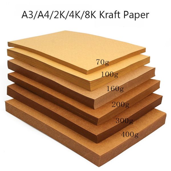 OEM A3 A4 Brown Kraft Writing Paper For Laser Inkjet Printer Card