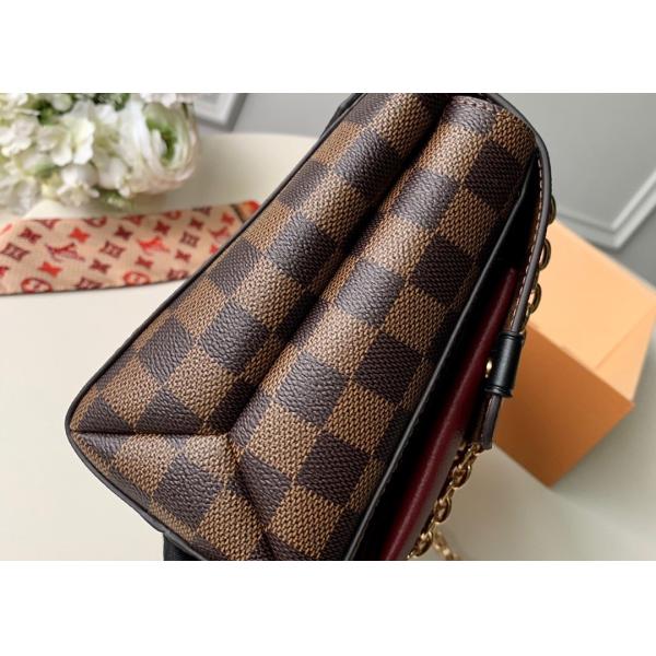 M40108 M40109 M401130 M40312 Damier Ebene Carvas And Soft Cowhide With Unique Design Chain Cross-Body Bag