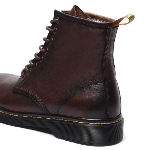 EU 43 Size Sheep Collar Mens Leather Casual Boots Anti Odor Brown