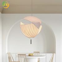Tissus nordiques en tissu irrégulier en forme de bourgeon pendentif lumière Wabi-sabi Lustre d'art blanc