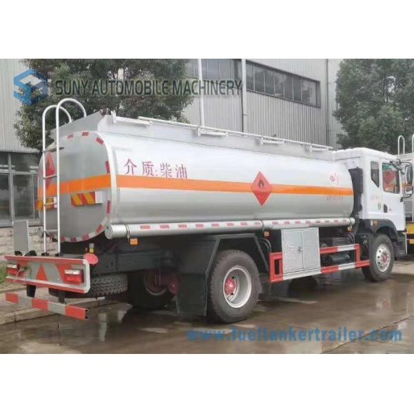 12m3 Stainless Steel Tanker Trailers , Small Fuel Tanker Truck 80 Km/H Max Speed