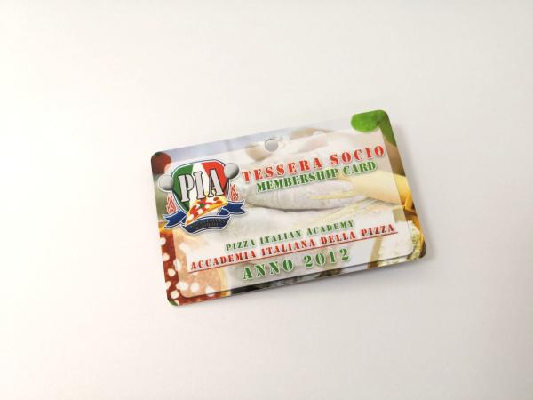 Printing Hole Punched Die Cut PVC Business Cards / Plastic Key Tags