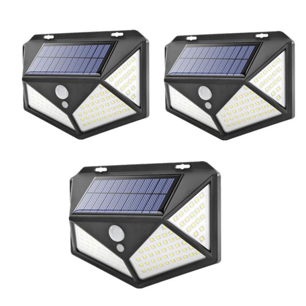 Best Sale Amazon China Supplier Waterproof Outdoor Motion Sensor Infrared Wall Lamp, 100 Led Garden Sensor Solar Light