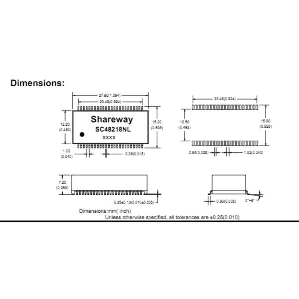 Pin трансформатора GSC-4807-R SMD 48 Lan локальных сетей SMD THT ISDN