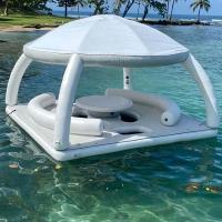 Plataforma flutuante inflável para diversão ao ar livre, barraca inflável para doca, ilha flutuante