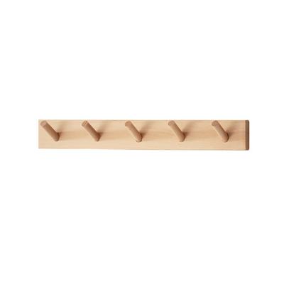 Ganchos de madeira da parede da sala de visitas 5PCS para a roupa de suspensão, fontes de madeira dos ofícios
