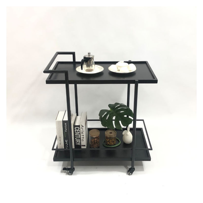 Mail Packing N 3 Tier Steel Trolley Simple Design Foldable Mini Food Serving Hotel/Tea
