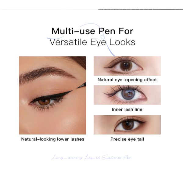 New Arrival Long-lasting Smudge-proof Natural Waterproof Long-wear Liquid Black Eyeliner Pencil Waterproof