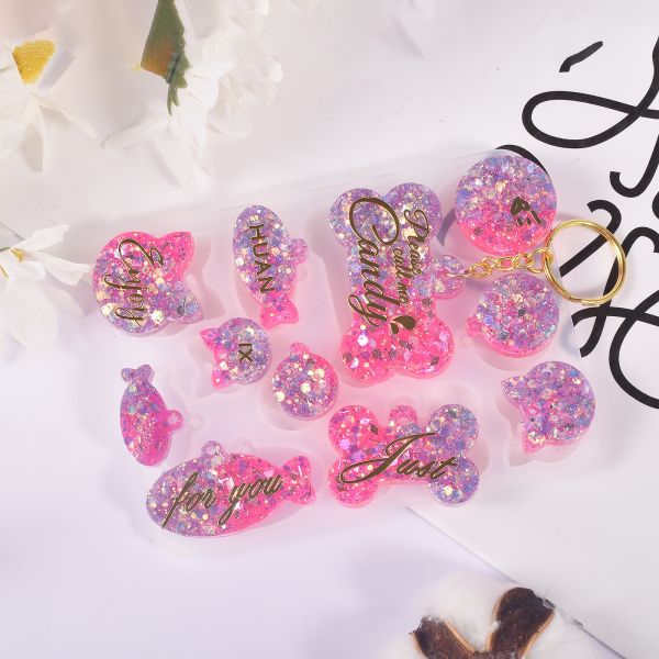 Crystal dropper DIY cat pet hanging fish dog bone anti loss nameplate pendant silicone mold