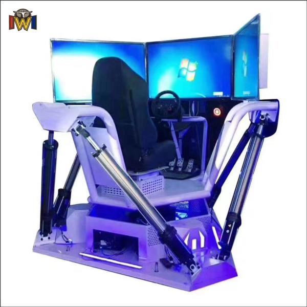 6 Axis VR Racing Simulator 3 Screens Full Motion VR Simulator