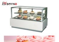 Étalage de dessert de bonbon de 2 couches avec l'éclairage intérieur de marbre de la base LED