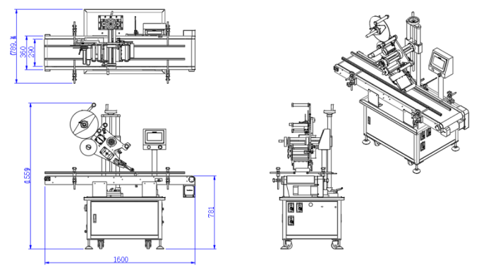 Intelligent Touch Screen Automatic Labeling Machine 200V - 240V Automatic Labeling Equipment