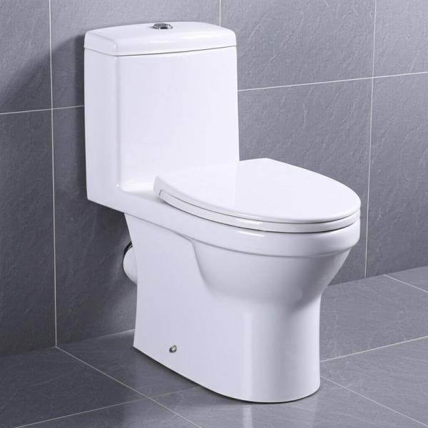 Chine Fabricant Salle de bains Sanitaires Blanc Glacé Siphonic Washdown Toilette en une pièce