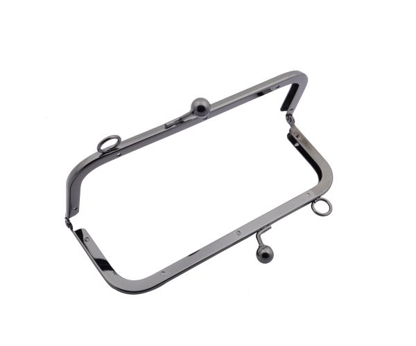 Factory direct selling metal wallet frame ,175*65mm gunmetal metal frame for purse