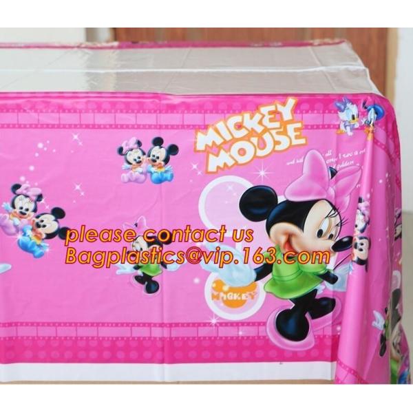 Поставки tablecover партии детей мультфильма скатерти дня рождения с днем рождения пластиковые, рождение ZLDECOR прекрасное 108cm устранимое