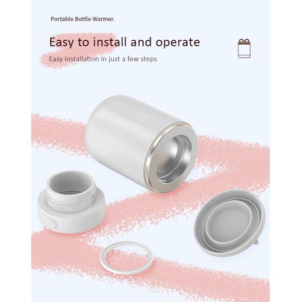 Custom Travel Milk Warmer Adjustable Three Stage Infant Insulated Bottle Warmer With Nightlight