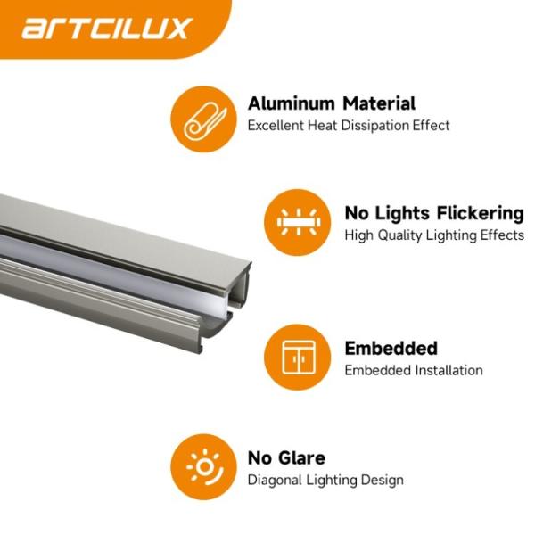 A220EA Laminate Light UP DOWN Shade Direction 7.5W/m 2835/120PCS/m DC12V Aluminum PC