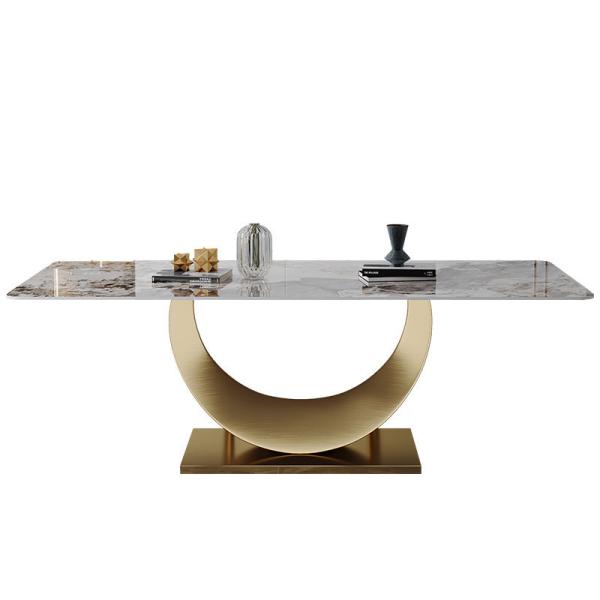 Длина 1,8 м/2 м Мраморные столы с ногами из нержавеющей стали