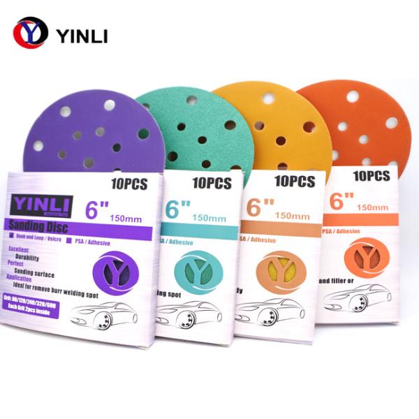 5 Inch 125mm Sandpaper Set Wet And Dry Sand Paper With 8 Hole