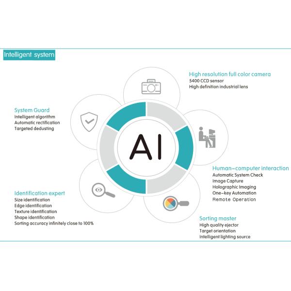 1 чили парашюта осеменяют сортировщицу цвета с датчиком CCD пиксела Тошиба 5400