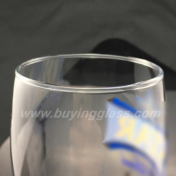 16oz Transparent Clear Wheat Beer Glass With Water Decal Printing Logo