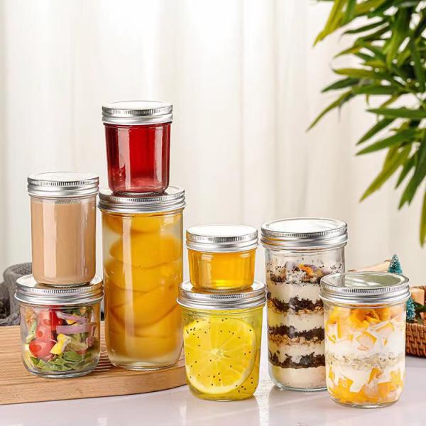 Embalaje de vidrio para alimentos personalizable 500 ml/capacidad de personalización para nueces con marca personalizada