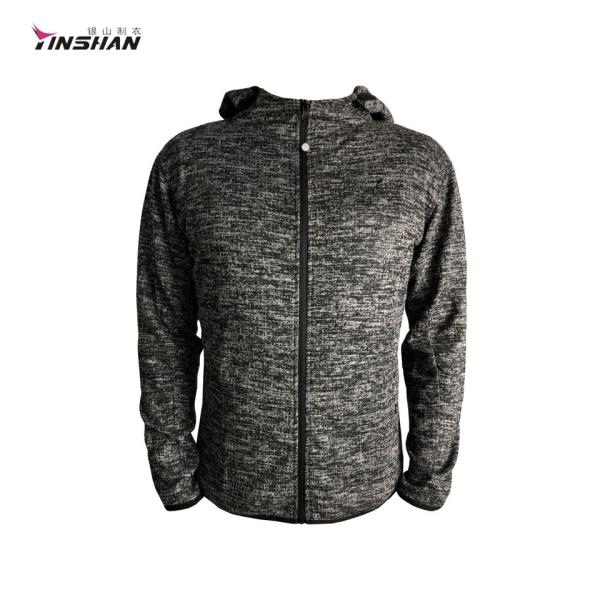 Couleur personnalisée Hommes été Casual Nylon Elastane Hoodie Jacket pour le Running Gym porter