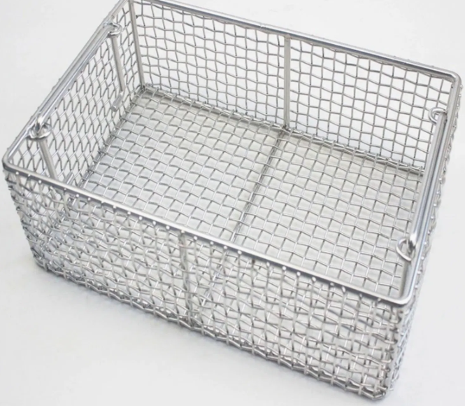 Home Stackable Metal Mesh Storage Stainless Steel Basket