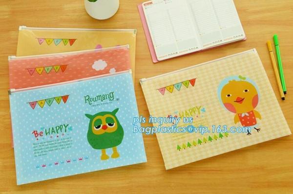 Underwear Bra Packaging Bag With Slider Zipper Ring Holder, creative stationery pvc plastic bag with slider, slider zipp