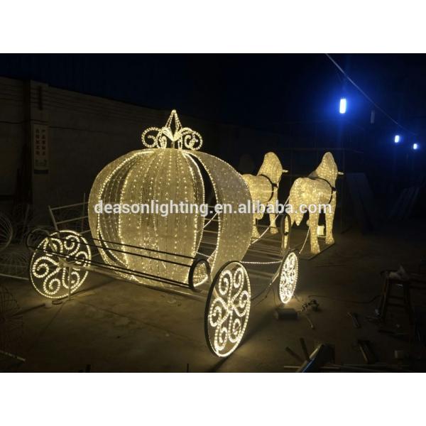 Led christmas horse carriage cinderella carriage