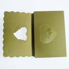 Custom Romantic Gloden birthday invitation Laminated Card Printing for Valentine's Day