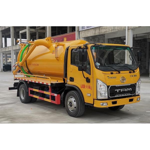4.8m3 4800L 10tons Suction Sewage Truck 167hp Power Strong Body